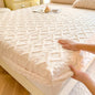 Winter Coral Fleece Fitted Sheet with Elastic Skirt - Thick Fluffy Warm Mattress Cover (Single/Queen/King)