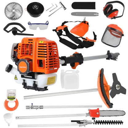 5-in-1 52cc 2-Stroke Gas Garden Multi-Tool with Trimmer and Pruner