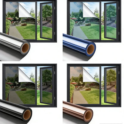 Static Cling Window Film No Glue One Way Privacy Sun Blocking Heat Insulation Tint Window Film for Home Office Building