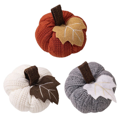 Knitted Halloween Pumpkin Decoration, Cotton, Mix or Single Colors