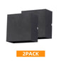 LED Up-Down Wall Sconces 2-Pack 6W - Modern Indoor Wall Lights for Living Room Hallway Bedroom