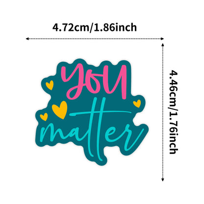 50PCS Inspirational Text Graffiti Stickers Colorful Healing English Stationery Decoration Stickers
