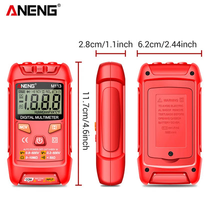 Digital Mini Multimeter 1999-Count AC/DC Voltage Ohm NCV Tester Portable Auto-Ranging Multimeter