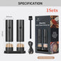 USB Rechargeable Electric Pepper Grinder and Salt Mill with Dual Chambers and Charging Base