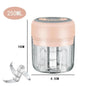 USB Rechargeable Electric Garlic Chopper & Crusher, Mini Portable Food Chopper 250/100 ml (8.5/3.4 fl oz)