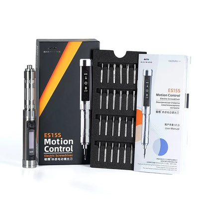 Intelligent Motion Control Rechargeable Cordless Electric Screwdriver USB Chargeable, 24-Piece 4mm Bit Set & LED Light