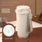 Large 18oz (530ml) Ceramic-Lined Stainless Steel Insulated Travel Mug – Double Wall Vacuum Thermos, Reusable Coffee Tumbler