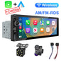 IPS 6.9 Inch 1Din Wireless Or wired Carplay Android Auto Car Radio Multimedia MP5 Player 1 Din DVD Bluetooth Stereo USB Charging