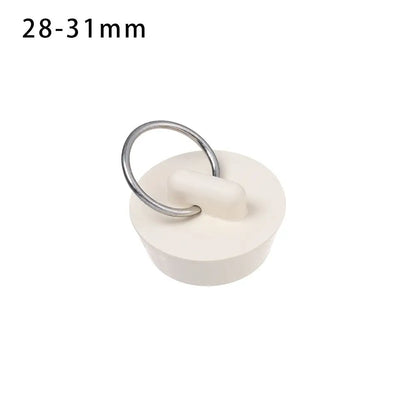 Universal Rubber Sink & Bathtub Drain Stopper Plug — Leakproof Floor Drain Strainer, White