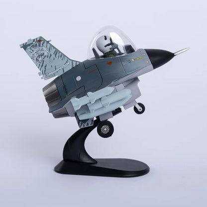 Q-Version F16 Metal Alloy Airplane Model(including base)Home placement, collection and decoration  Creative gift