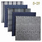 5-Pack Men's Microfiber Pocket Squares 12.6 in (32 cm) - Jacquard Woven Wedding & Formal Handkerchiefs, Assorted Patterns