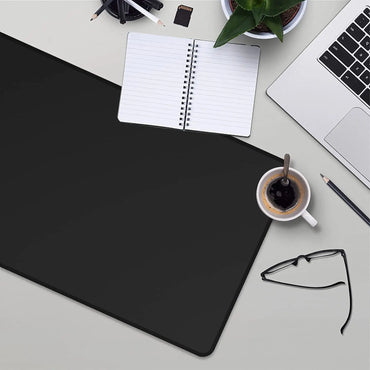 XXL Gaming Mouse Pad - Extended Desk Mat 50 x 100 cm (19.7 x 39.4 in) Black, Non-Slip Stitched Edge