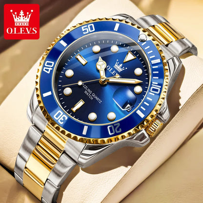 OLEVS 5885 Men’s Quartz Watch with Stainless Steel Bracelet