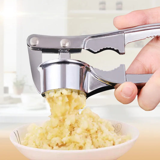 Stainless Steel Garlic Press Crusher Squeezer Manual Garlic Mincer Kitchen Tool