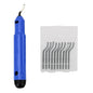 DIY Copper Tube Deburring Reamer Kit - Burr Scraper Handle with 10 HSS Blades, Trim & Ream Tool for Metal, Plastic & Wood