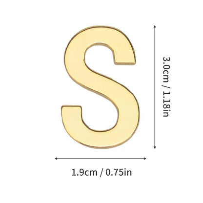 1Pcs Metal Self Adhesive House Number English Alphabet Letters for Apartment Room Door Plate Table Mailbox Number Stickers 3*2cm