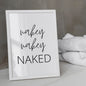 Black and White Modern Funny Nakey Naked Toilet Rules Quote Wall Art Canvas Painting Posters For Bathroom Room Home Decor