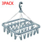 Foldable Drip Hanger with 32 Clips – Plastic Clothes Drying Rack