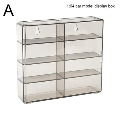 1:64 Acrylic Car Display Box For Hot Wheels Car Model Toy 8 Grid Cabinet Rack Dustproof Stackable Car Storage Box For Hotwheels