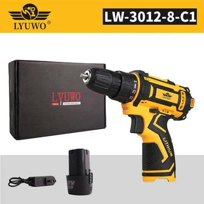 Cordless Drill 12V/16.8V/21V Rechargeable Electric Screwdriver - 2-Speed Lithium Battery Multi-Function Power Tool