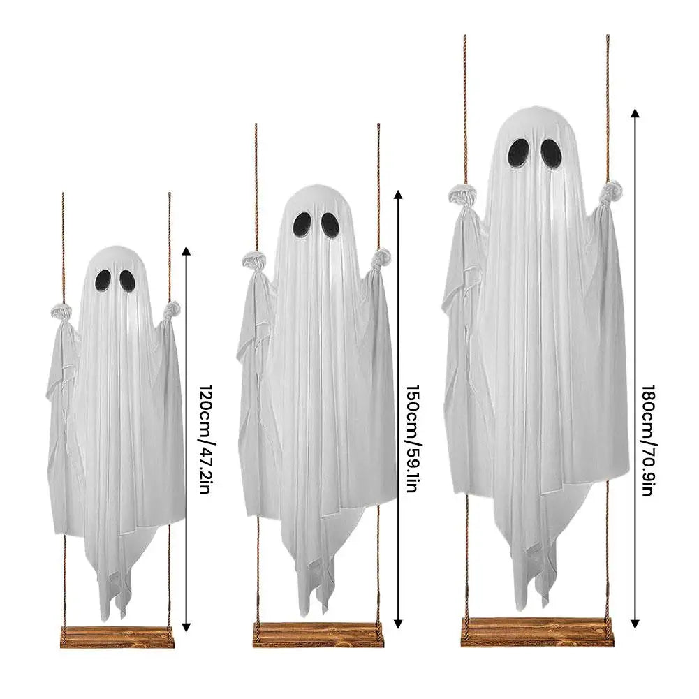 LED Hanging Ghost Swing Decoration - 1.2 m to 1.8 m