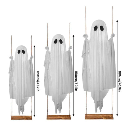 LED Hanging Ghost Swing Decoration - 1.2 m to 1.8 m