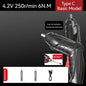 Compact Rechargeable Cordless Screwdriver — 4.2V (3.6V), 6 N·m Torque, 1300mAh, 250 RPM
