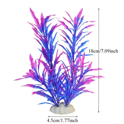 Artificial Aquarium Plants — Plastic Underwater Decorations for Fish Tanks, Realistic Aquarium Decor
