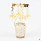 Rotating Tea Light Candle Holder Carousel Stand 6.7x3.1in (17x8cm) Metal Spinning Candlestick Gold Silver Home Party Christmas Decor Gift