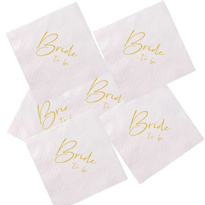 50PCS Bride to be Napkin Wedding Dinner Table Atmosphere Decoration Engagement Party Decoration Wedding Napkin