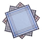 6-Pack Pure Cotton Plaid Handkerchiefs 15.7 x 15.7 in (40 x 40 cm) Absorbent Unisex Sweat-Wiping Cloths for Wedding Favors, Table Mats & Outdoor Use