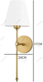Modern American Led Wall Lamp for Decor Bathroom Mirror Light Bedroom Corridor Stairs Cloth Lampshade Wall Sconce Room Decor