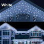 LED Icicle Curtain Fairy Lights - 4m/6m/12m (13ft/20ft/39ft) Waterproof String Lights for Christmas, Wedding & Party Indoor Outdoor