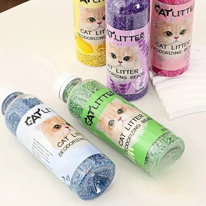 Cat Litter Deodorizer Beads Bottle - Odor Eliminator & Litter Box Freshener
