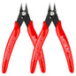 2-Pack Mini Flush Cutting Pliers – Precision Diagonal Wire Cutters for Electrical & Metal Work, Left-Handed