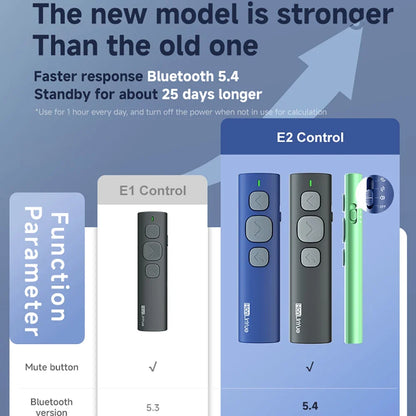 Bluetooth Page Turner Camera/Music Control Pen Paging Device E-book Reader Swipe Short Video Supports IOS Android Remote Control