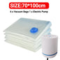 Reusable Vacuum Storage Bags — 7 Sizes, Space-Saving Clothes & Blanket Organizer (Works with Hand Pump or Vacuum Cleaner)