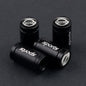 4-Pack Metal Tire Valve Stem Caps – Aluminum Alloy Wheel Valve Covers, Universal Fit (Silver/Black)