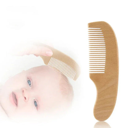 Personalized Wooden Baby Brush – Custom Name Wool Comb for Kids