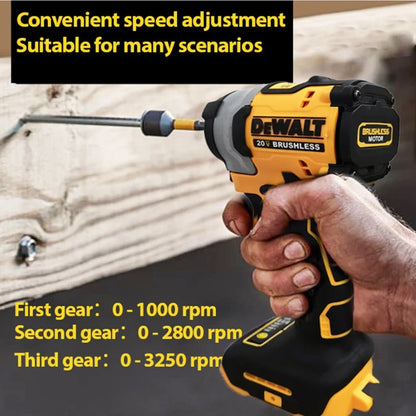 Cordless Precision Impact Driver, High Torque 3250 RPM, Battery-Powered for Home DIY