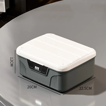 4-Digit Combination Lock Safe Box – Portable Security Organizer for Passports, Cash & Jewelry