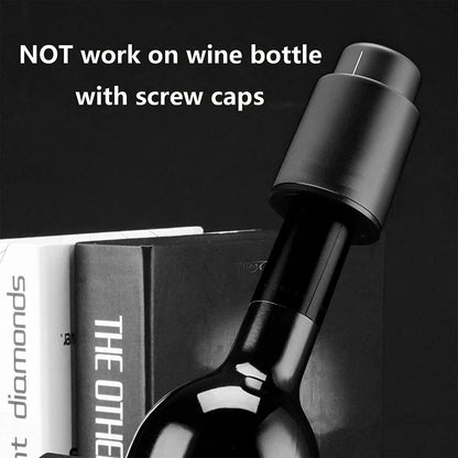 Vacuum Wine Bottle Stopper with Date Dial – Airtight Reusable Wine Sealer Pump