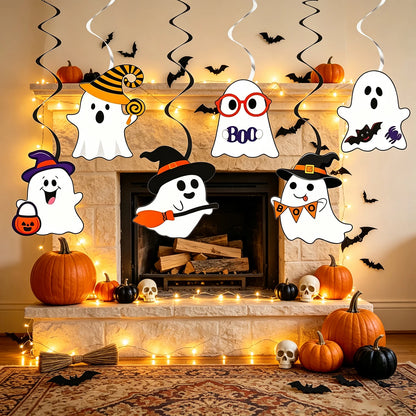 Boo Ghost Paper Hanging Swirls - 1 Set