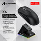Lightweight Wireless Gaming Mouse 55g – Up to 26,000 DPI RGB Backlight, Charging Dock, 3-Mode Wired/2.4G/BT5.2 for Laptop & Desktop