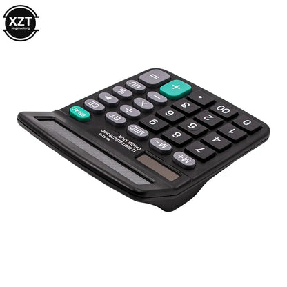 12-Digit Large Screen Dual-Power Calculator Solar & Battery for Office and Financial Use