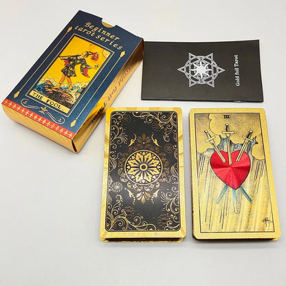 Fantastic 80 Pieces Silver foil Tarot Cards Waterproof PVC Quality With Flip Box As A Luxury Gift