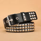 Rivet Stud Heavy Metal Punk Belt for Men & Women, Y2K Rock Jeans Belt (1.5 in / 3.8 cm)