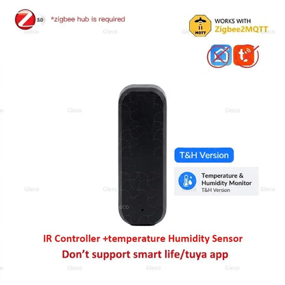 Zigbee IR Remote Control Wireless Universal Infrared Blaster Temperature Humidity Sensor Zigbee2mqtt TUYA Smart Life Automation