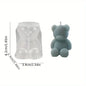 Silicone Bear Mold 3.4 x 2.8 x 2.8 in (8.7 x 7 x 7 cm) for Scented Candles, Soap & Resin Casting — Cute Animal Shape for Home Decor & Aromatherapy