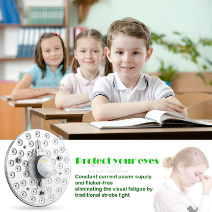 Round LED Panel Ceiling Light 12W–60W AC 220–240V Circular Flush Mount Lamp
